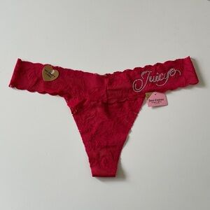 Juicy Couture Red Lace Thong